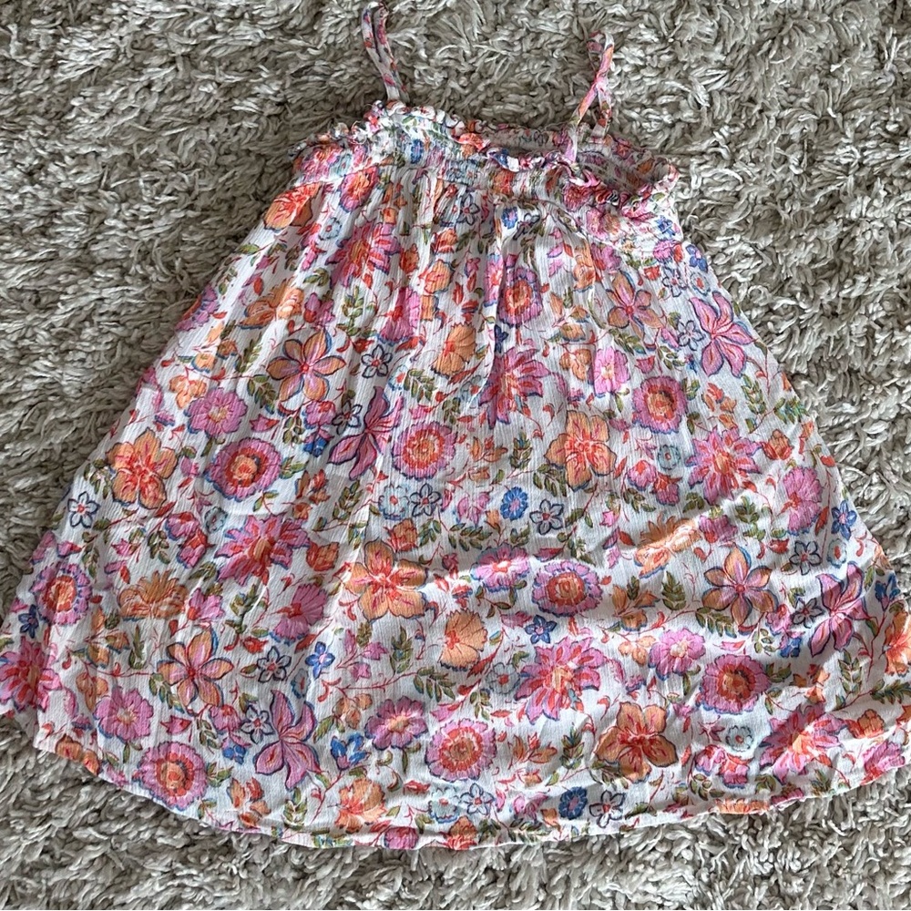Billabong Floral Kids Dress - Pink and Orange XS